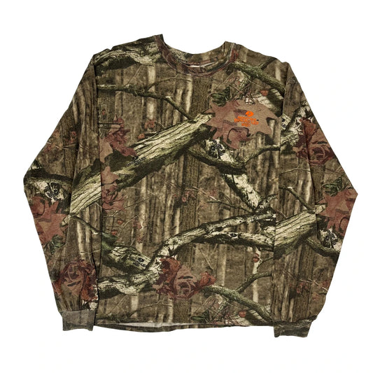 Break-Up Infinity Mossy Oak Camo Long Sleeve T-Shirt - XL Green Cotton