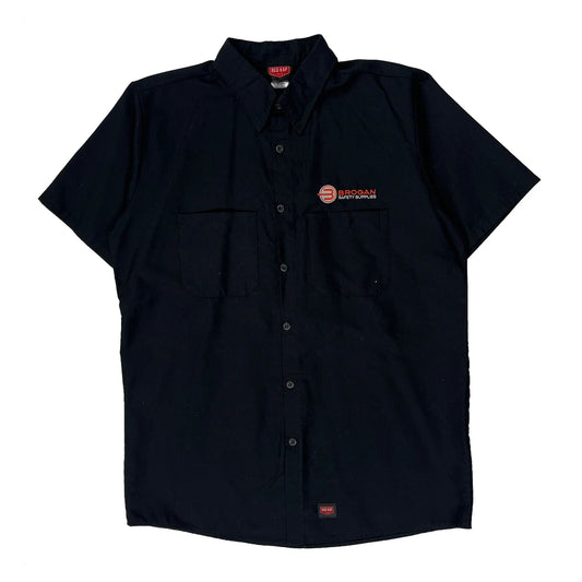 Vintage Red Kap Short Sleeve Shirt - Medium Navy Cotton Blend