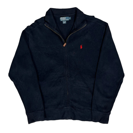 Polo By Ralph Lauren Zip Up - Large Black Cotton
