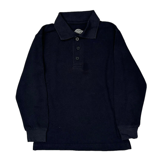 Vintage Age 8 Dickies Polo Shirt - Small Navy Cotton Blend