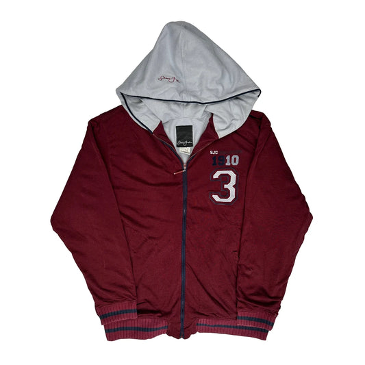 Vintage Sean John College Hoodie - XL Burgundy Cotton