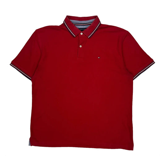 Vintage Tommy Hilfiger Polo Shirt - XL Red Cotton