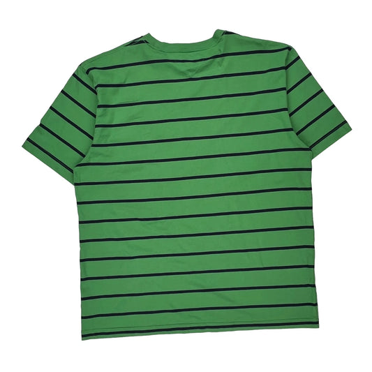 Tommy Hilfiger Striped T-Shirt - 2XL Green Cotton