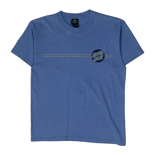 Santa Cruz Graphic T-Shirt - Medium Blue Cotton
