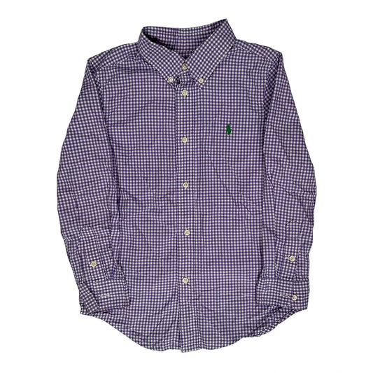Age 6 Ralph Lauren Checked Shirt - Small Purple Cotton