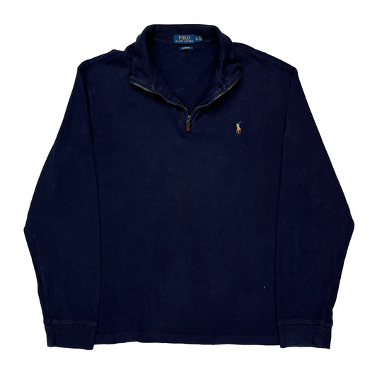 Polo By Ralph Lauren 1/4 Zip - XL Navy Cotton