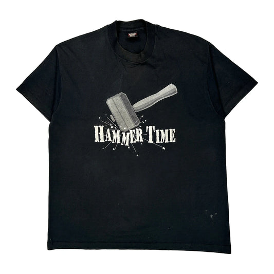 Hammer Time Screen Stars Graphic T-Shirt - 2XL Black Cotton Blend