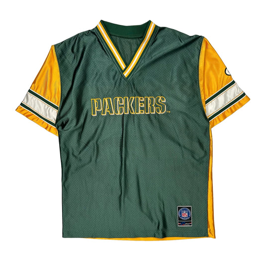 Packers Nfl Football Shirt - Large Green Polyester