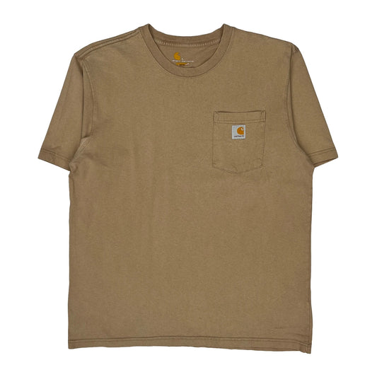 Carhartt T-Shirt - Large Beige Cotton