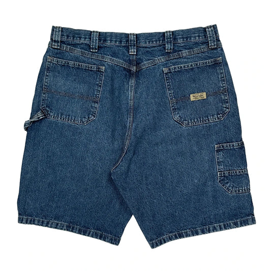 Vintage Wrangler Carpenter Shorts - 34W 10L Blue Cotton
