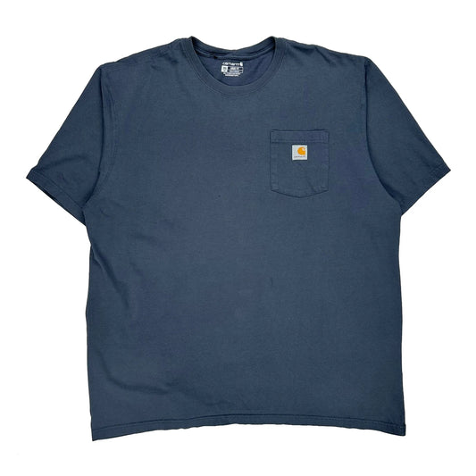 Vintage Carhartt T-Shirt - 2XL Blue Cotton
