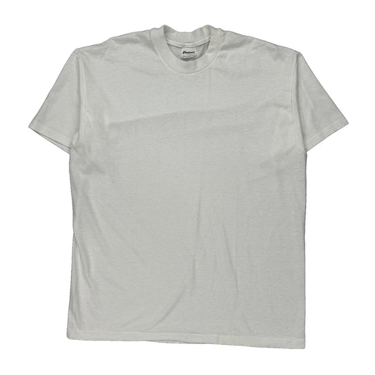 Blank Stedman Single Stitch T-Shirt - XL White Polyester Blend