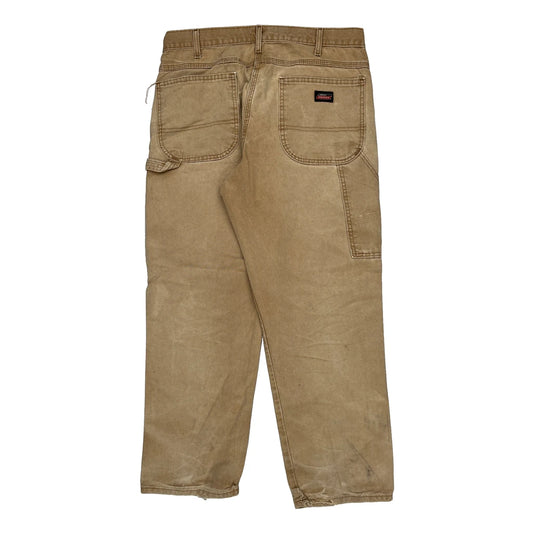 Dickies Carpenter Trousers - 32W 30L Beige Cotton