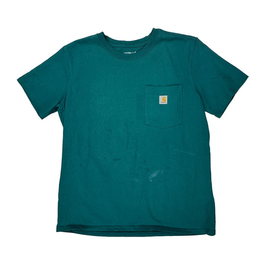 Carhartt T-Shirt - Large Green Cotton