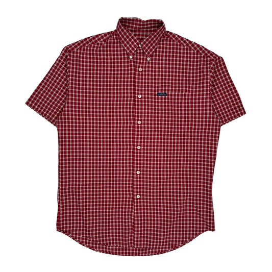 Vintage Chaps Ralph Lauren Checked Short Sleeve Shirt - Medium Red Cotton