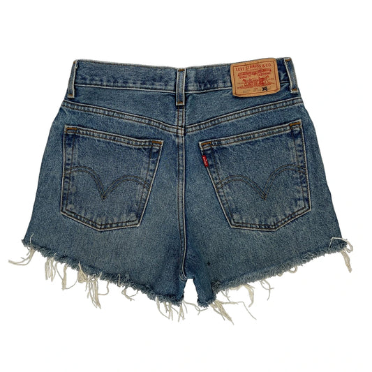 Levis Denim Shorts - 28W UK 8 Blue Cotton