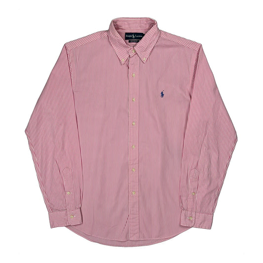Ralph Lauren Striped Shirt - Large Red Cotton