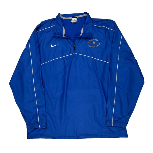 Vintage Gibraltar Girls Basketball Nike Graphic Windbreaker - XL Blue Polyester