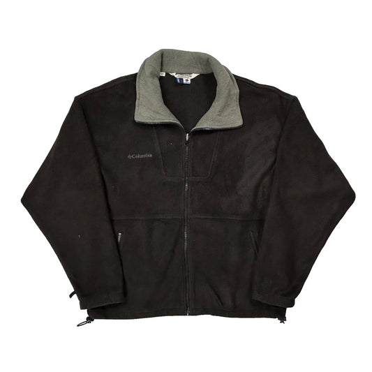 Vintage Columbia Fleece Jacket - Large Black Polyester