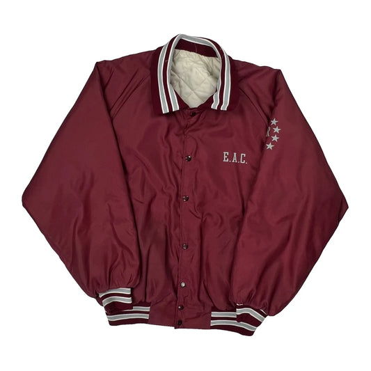 E.A.C. Unbranded Varsity Jacket - XL Burgundy Polyester