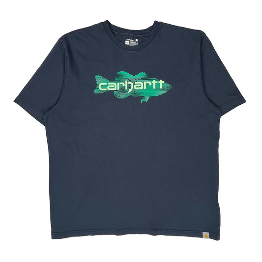 Carhartt T-Shirt - XL Navy Cotton