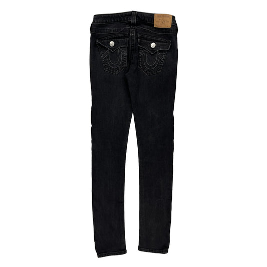True Religion Skinny Jeans - 27W UK 6 Black Cotton