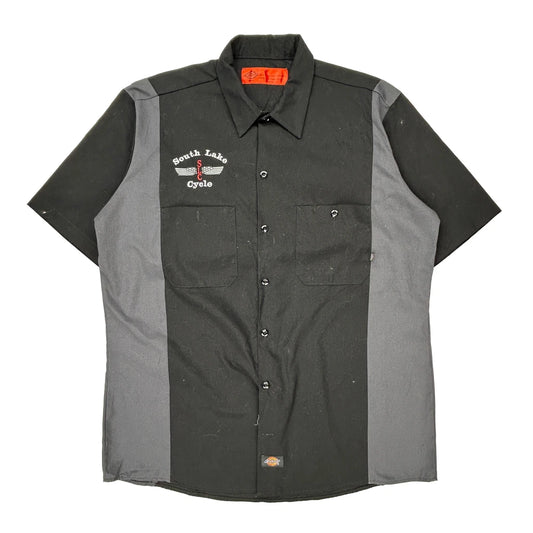 South Lake Cycle Dickies Short Sleeve Shirt - Large Black Cotton
