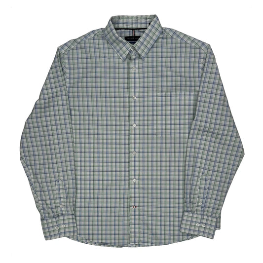 Tommy Hilfiger Shirt - Large Green Cotton