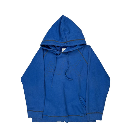 Armani Exchange Hoodie - Large Blue Cotton
