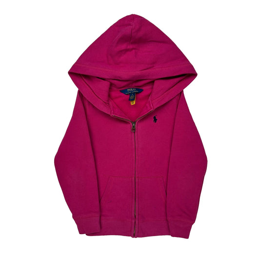 Vintage Age 6 Polo By Ralph Lauren Hoodie - Small Pink Cotton