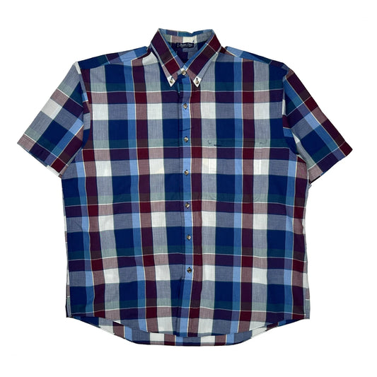 Gant Checked Short Sleeve Shirt - Large Multicoloured Cotton Blend
