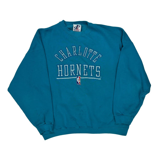 Charlotte Hornets Logo Athletics Nba Sweatshirt - XL Blue Cotton