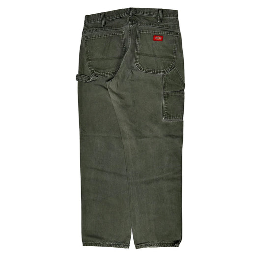 Dickies Carpenter Trousers - 32W 31L Khaki Cotton