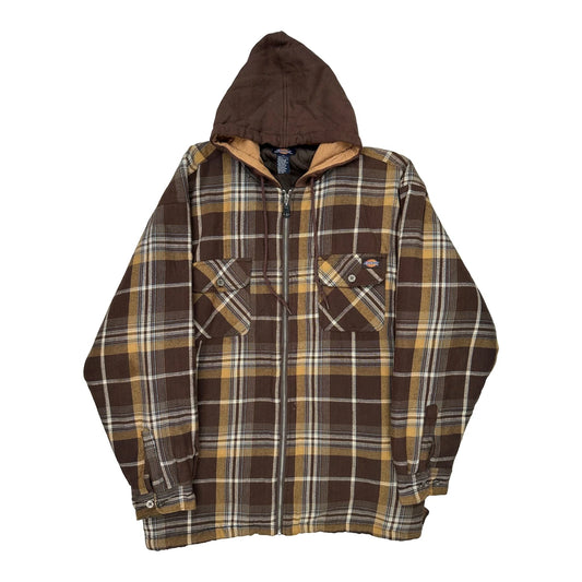 Dickies Checked Jacket - XL Yellow Cotton