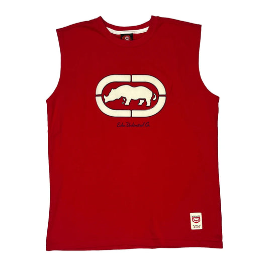Ecko Unltd Graphic Vest - Large Red Cotton