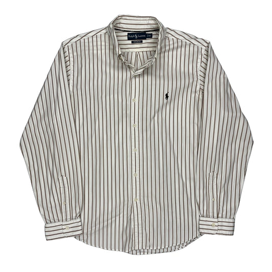 Ralph Lauren Striped Shirt - XL Brown Cotton