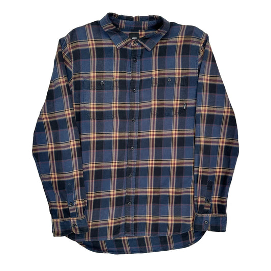 Vans Checked Flannel Shirt - XL Blue Cotton