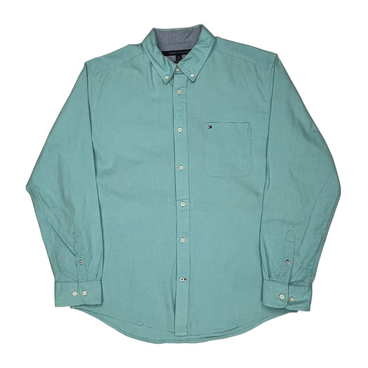 Tommy Hilfiger Shirt - Large Green Cotton