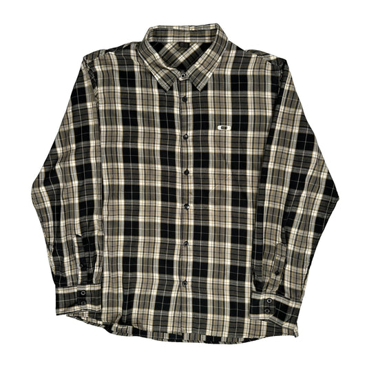 Oakley Checked Shirt - 2XL Black Cotton