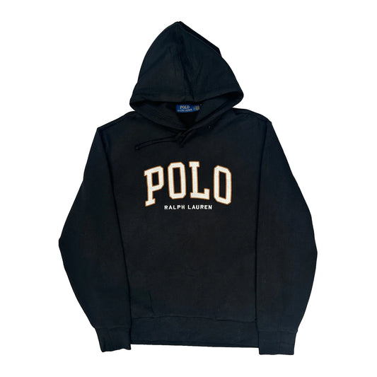 Polo By Ralph Lauren Spellout Hoodie - Large Black Cotton
