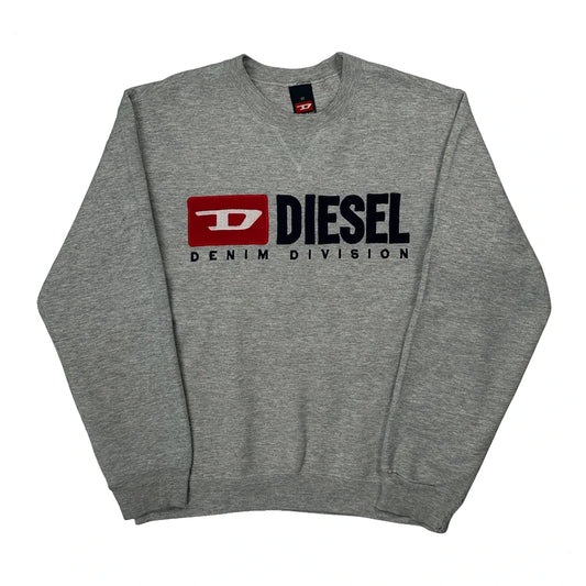 Diesel Spellout Sweatshirt - Medium Grey Cotton