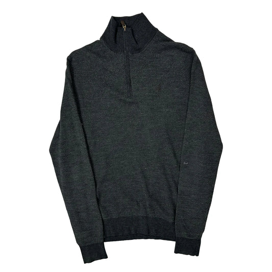 Vintage Polo By Ralph Lauren 1/4 Zip - Medium Grey Merino Wool