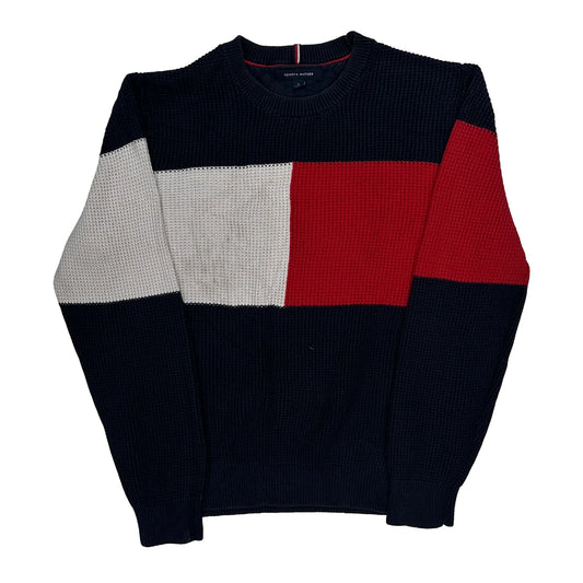 Vintage Tommy Hilfiger Jumper - Medium Navy Cotton