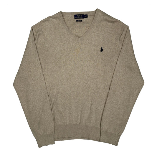 Polo By Ralph Lauren Jumper - XL Beige Cotton