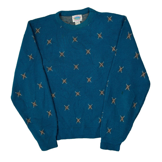 Vintage Unbranded Jumper - Medium Blue Acrylic
