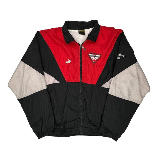 Vintage Kamloops 1996 Puma Graphic Windbreaker - XL Black Nylon
