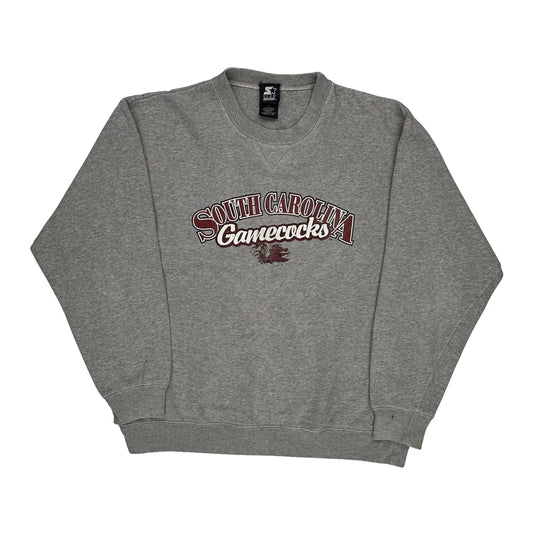 South Carolina Gamecocks Starter Sweatshirt - Large Grey Cotton Blend