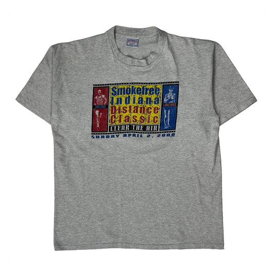 Smokefree Indiana Distance Event All Sports Graphic T-Shirt - XL Grey Cotton Blend