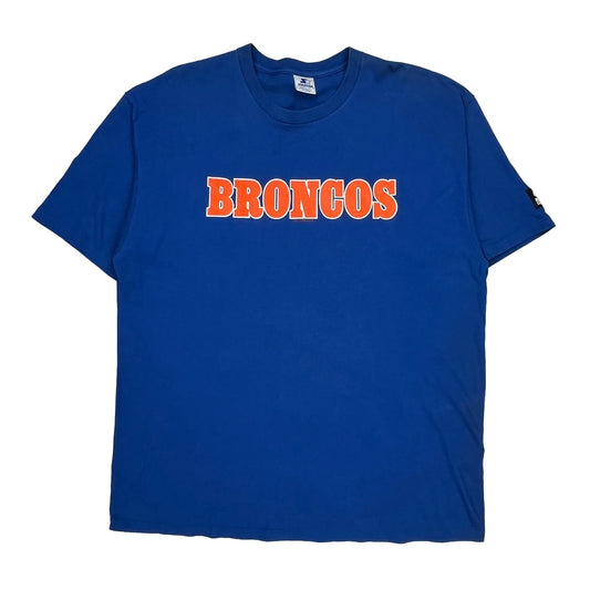 Broncos Starter Single Stitch T-Shirt - XL Blue Cotton