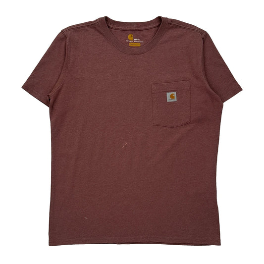 Carhartt T-Shirt - Medium Burgundy Cotton